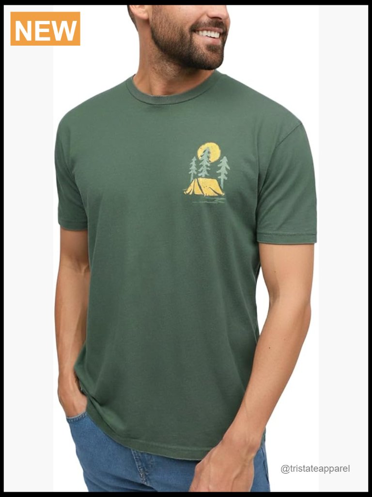 Men's Graphic T-Shirt Short Sleeve Premium Nature Designs Athletic Fit Crew Neck